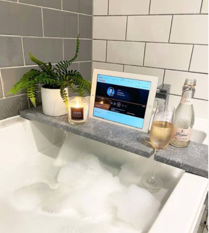 The Best Stylish Bathtub Trays That Are Actually Affordable Bathroom